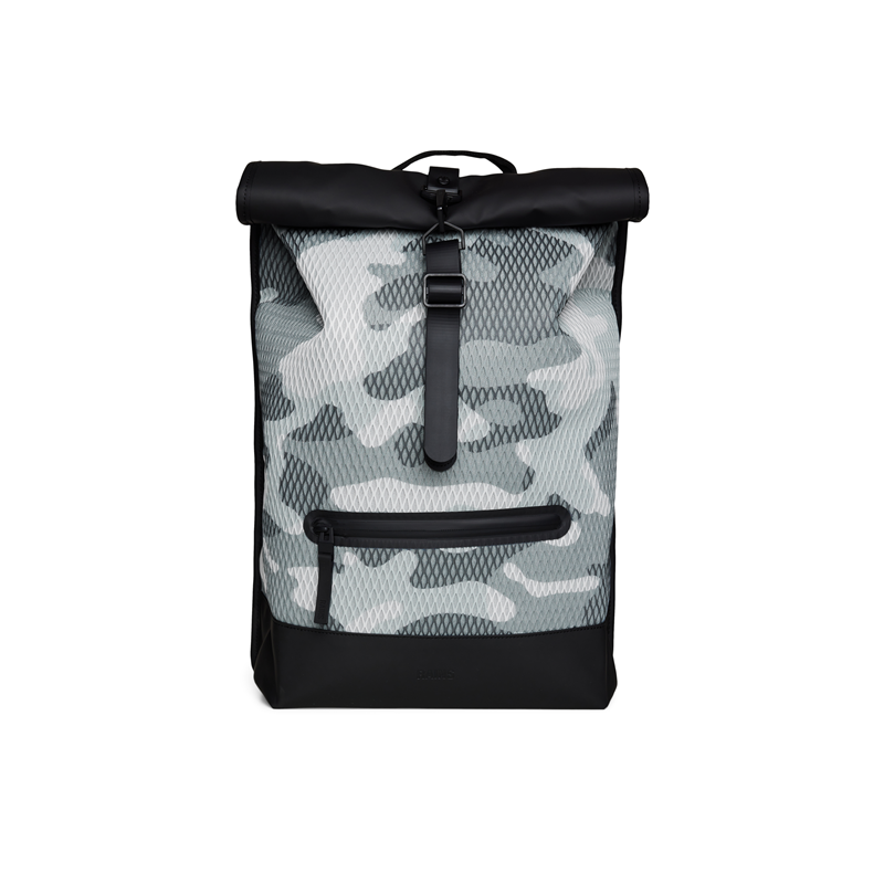 RAINS Rygsæk Rolltop Rucksack Mesh Grå/Sort 1