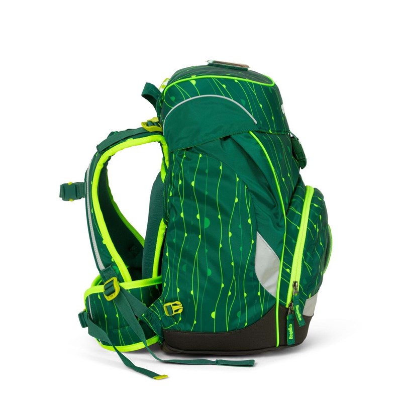 Ergobag Skoletaske Prime Lumi Edition Grøn mønster 3