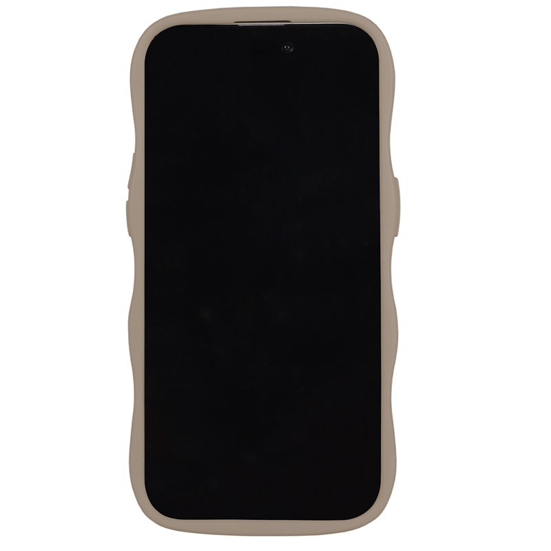 Holdit Mobilcover Wavy Transparent Mocca Brun Iphone 15 Pro 5