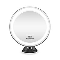 UNIQ Rund LED-spegel rund med sugko Svart 1
