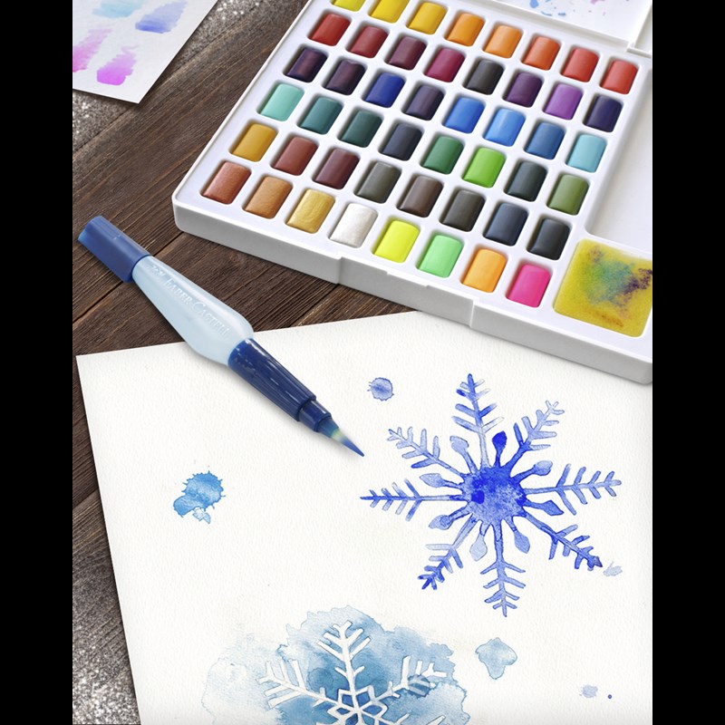 Faber-Castell Akvarellfärger m. Pensel 48 st Multi 3