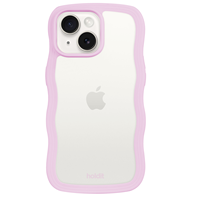 Holdit Mobilcover Wavy Transparent Lilla iPhone 13/14/15 1