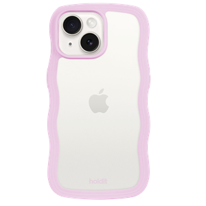 Holdit Mobilcover Wavy Transparent Iphone 15 Lilla