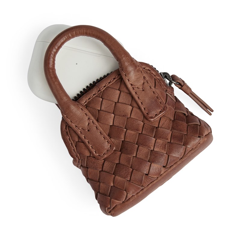 MARKBERG Bag Charm Amayambg Weave Cognac 2