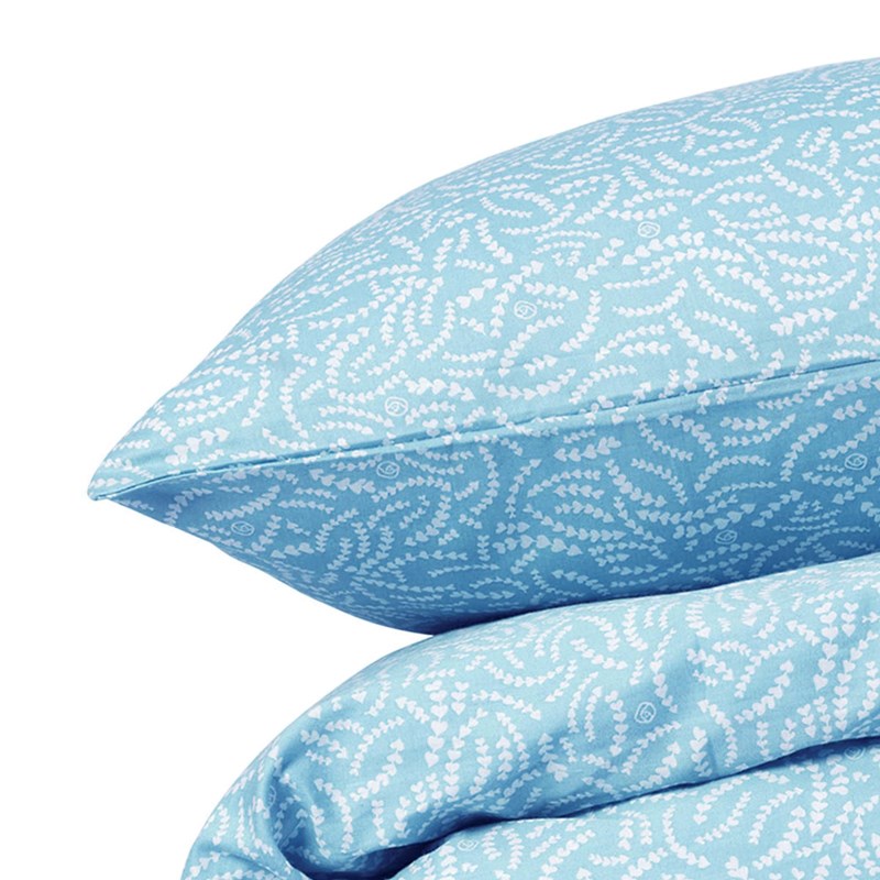 Rosemunde Sengetøj Blå m/hvide prikker 140x200 2