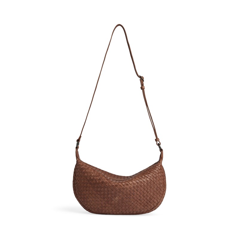 MARKBERG Skuldertaske Musembg Weave Cognac 3