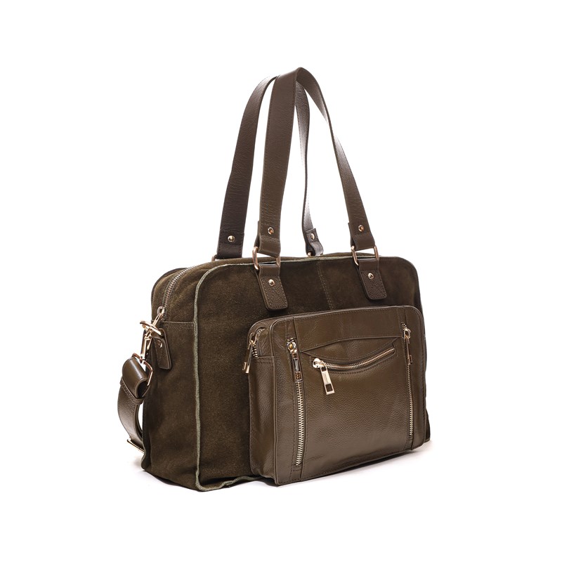 Núnoo Skuldertaske Mille  Oliven Grøn 15" 2