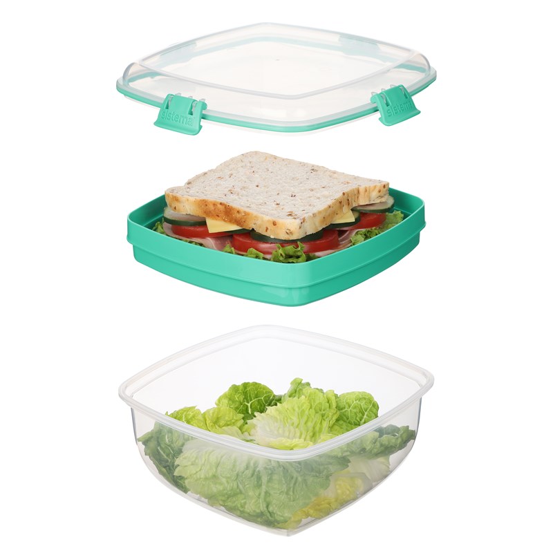 Sistema Madkasse Salat & Sandwich Boks Grøn 3