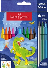 Faber-Castell Tuschpennor Dinosaurie 10-pack Fler färger 1