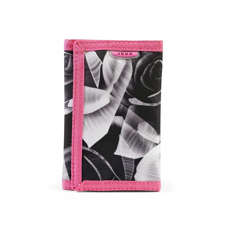 JEVA Pung velcro Sort/grå/pink