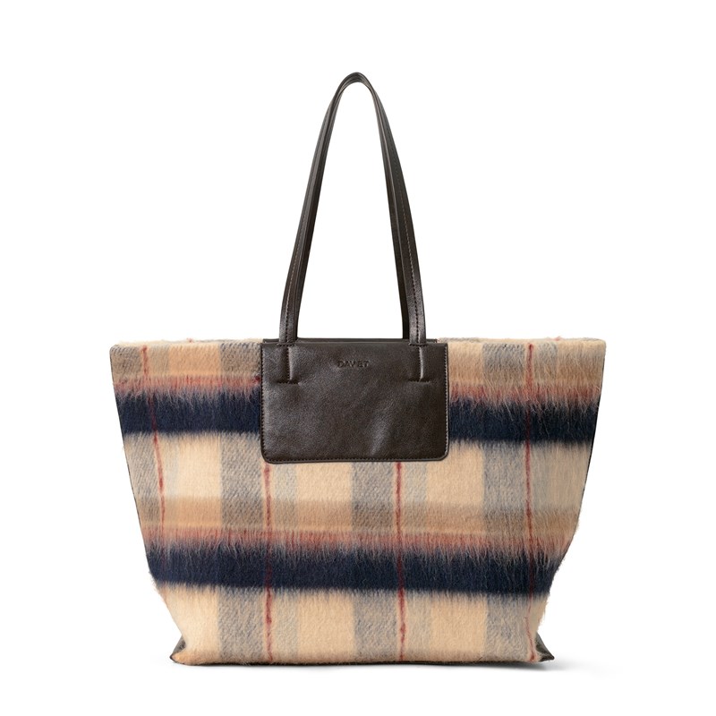 DAY ET Shopper Day Soft Check  Blå/gul 1