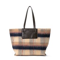 DAY ET Shopper Day Soft Check  Blå/gul 1