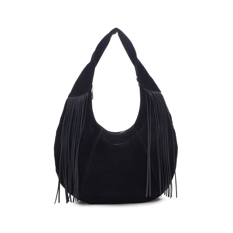 Núnoo Skuldertaske Gabi Suede  Sort 1