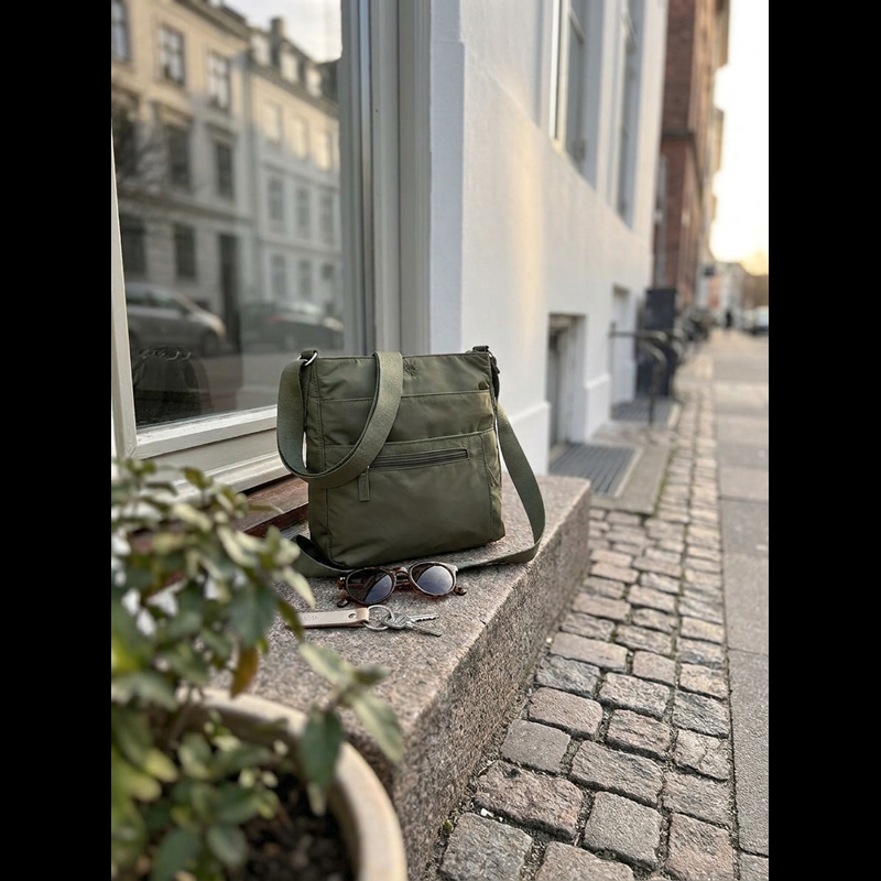 Aura Crossbody Bari Recycled Mørk grøn 7