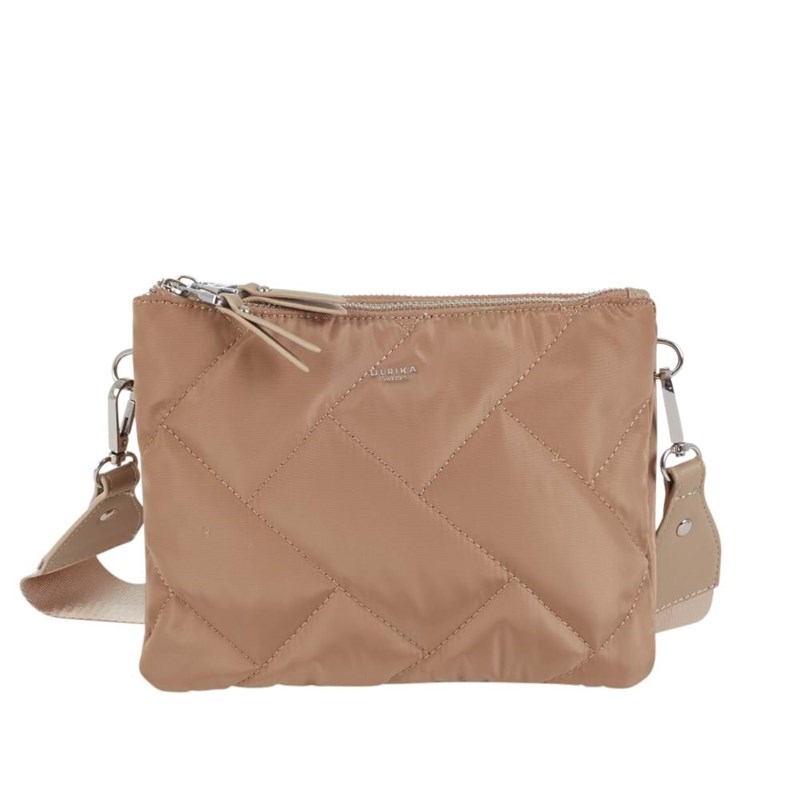 Ulrika Crossbody Quiltet Taupe 1