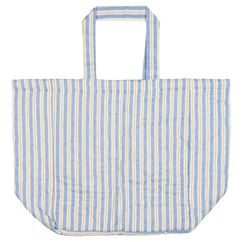 Ib Laursen Shopper Quiltet Blå rand 1