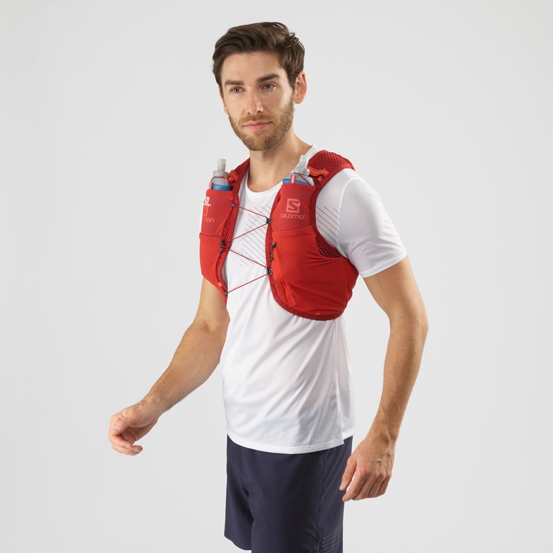 Salomon Løbevest Active Skin 4 Set Rød/rød Str L 3