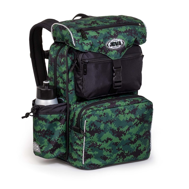 JEVA Skoletaske Beginners D Camo Grøn Camou 2