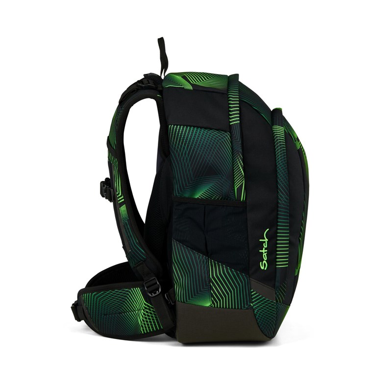 Satch Skolväska Air Seismic Green Grönt mönster 4