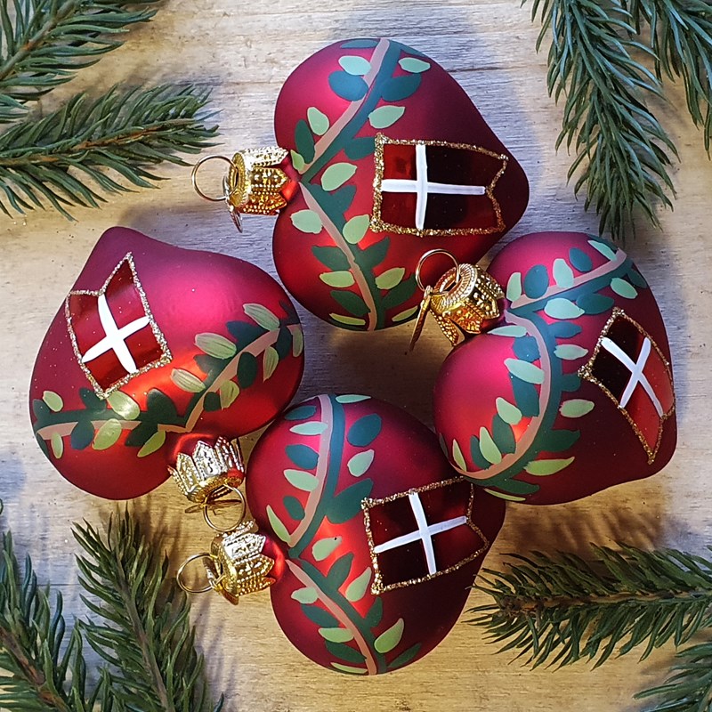 Brink Nordic Julekugle Hjerte Rød 2