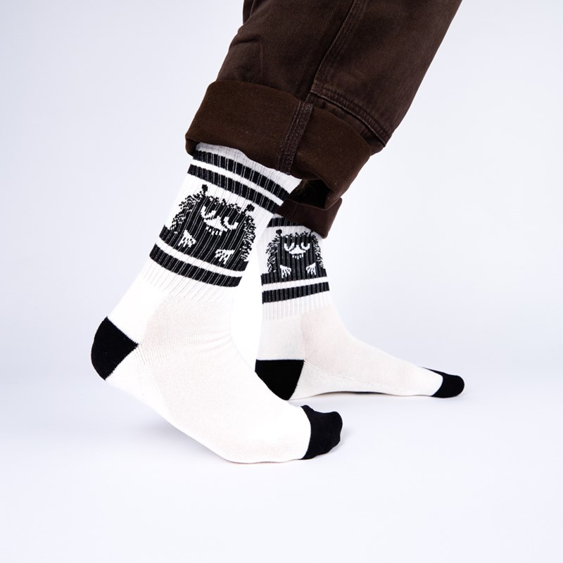 Nordic Buddies Herrstrumpor Retro Mumin  Svartvitt 2