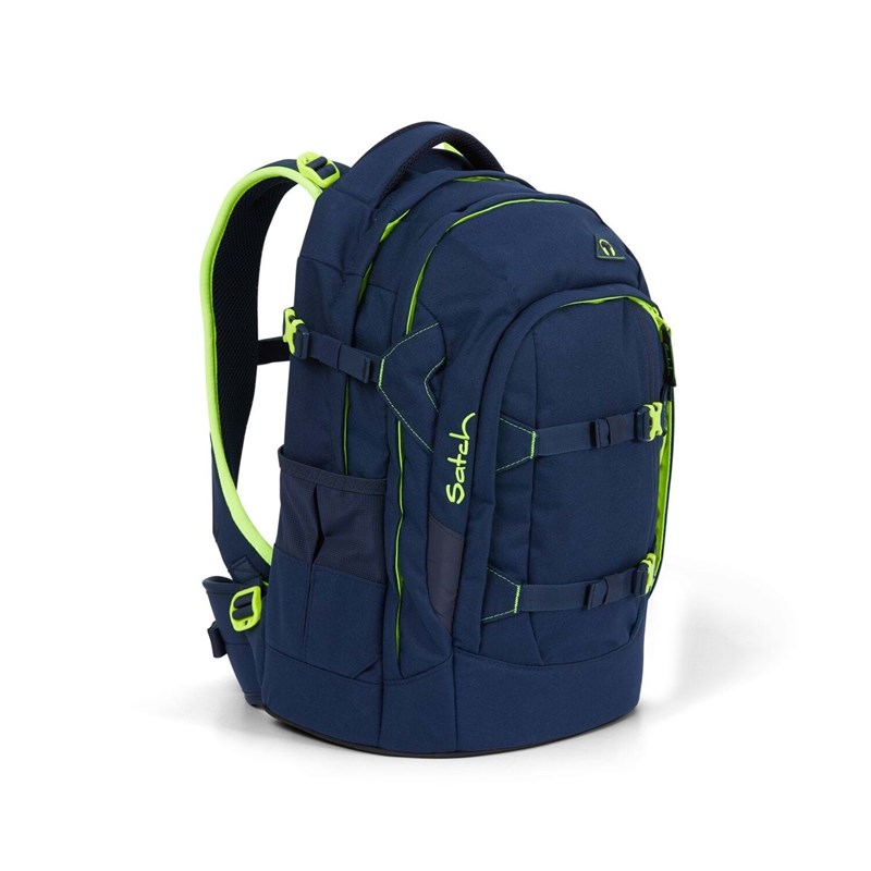Satch Skoletaske Pack Blå m/ gul 2