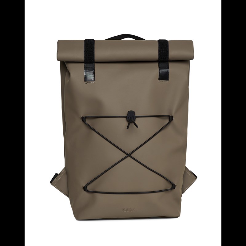 RAINS Ryggsäck Velcro Rolltop Backpa M. Brun 15" 1