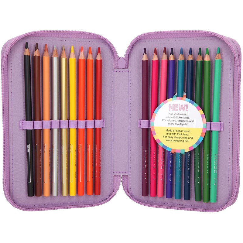 TOPModel Penalhus med fyld Urban Jungle Lilla blomst 6