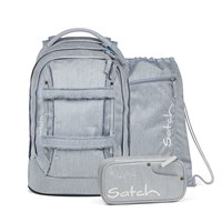 Satch Skolväska Set Washed Blue Ljusblå 1