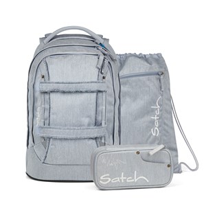 Satch Skoletaskesæt Washed Blue Blå