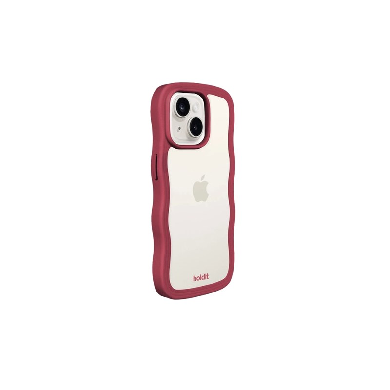 Holdit Mobilfodral Wavy Röd/Vit iPhone 13/14/15 3
