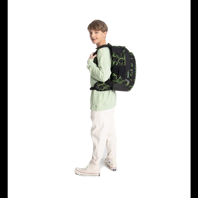 Satch Skoletaske Air Green Supreme Grøn mønster 2