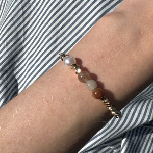 Conmé Pärlarmband Frida pärla Grå/orange alt image