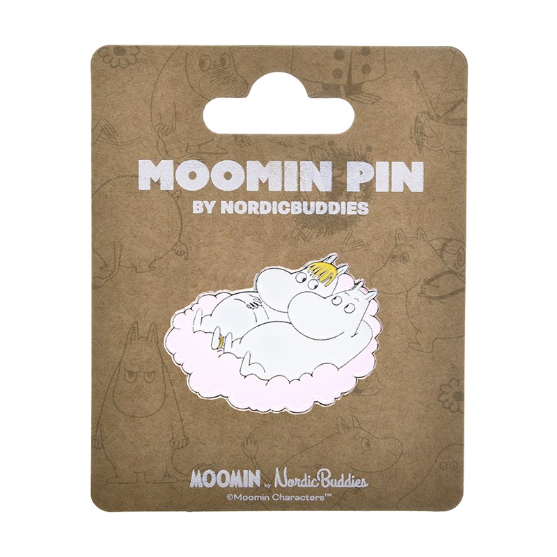 Nordic Buddies Brosch Pin Mumintrollet Wit/gul