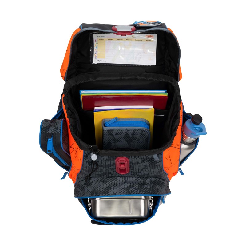 Scout Skoletaskesæt Alpha Stj.Kriger Sort/Orange 9