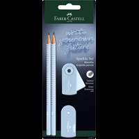 Faber-Castell Blyertspennset Sparkle Sleeve Ljusblå