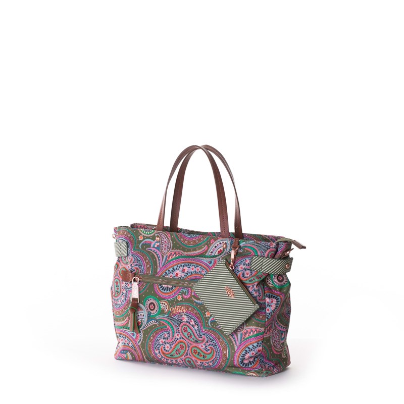 Oilily Skuldertaske Grøn mønster 2