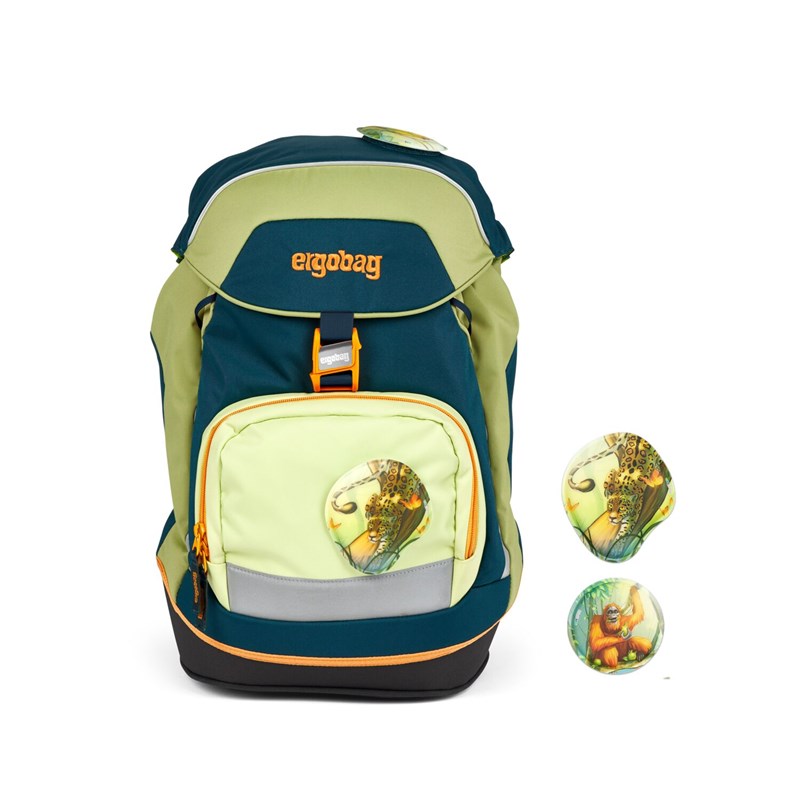 Ergobag Skoletaske Prime ExploreBear  Grøn/orange 2