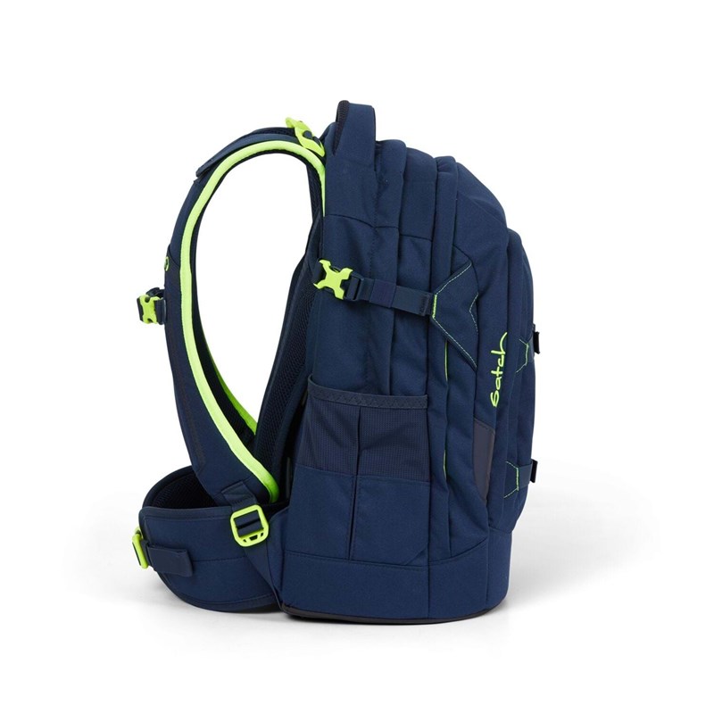 Satch Skoletaske Pack Blå m/ gul 3