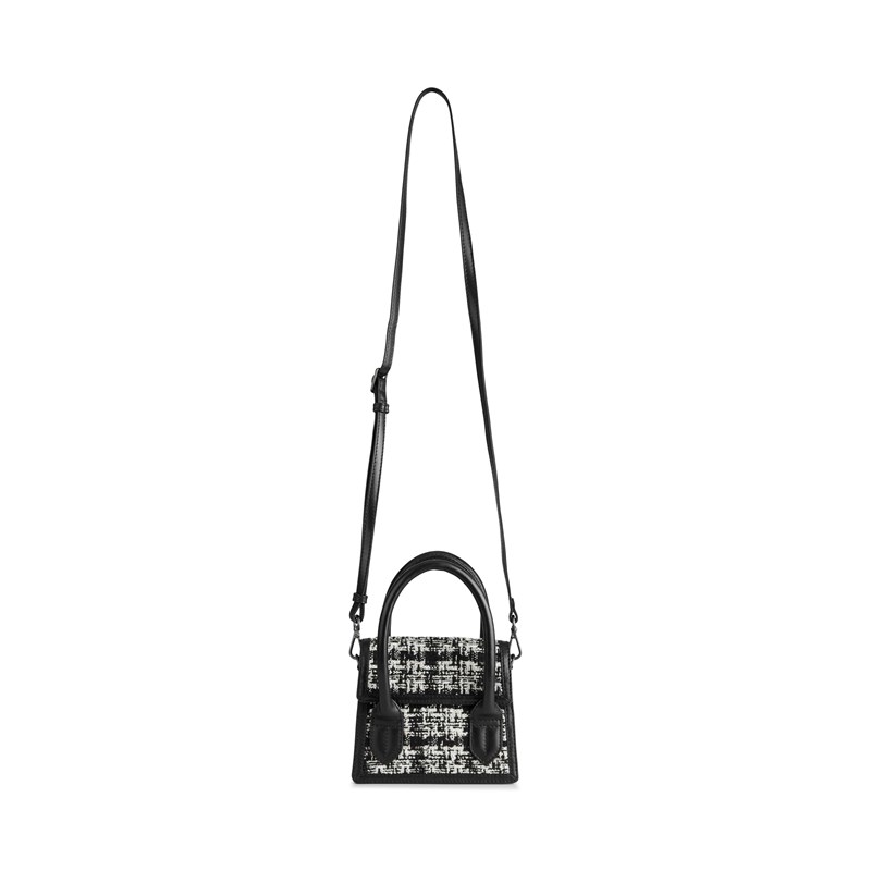 MARKBERG Håndtaske Vivienne Tweed Mix Sort/hvid mønster 5