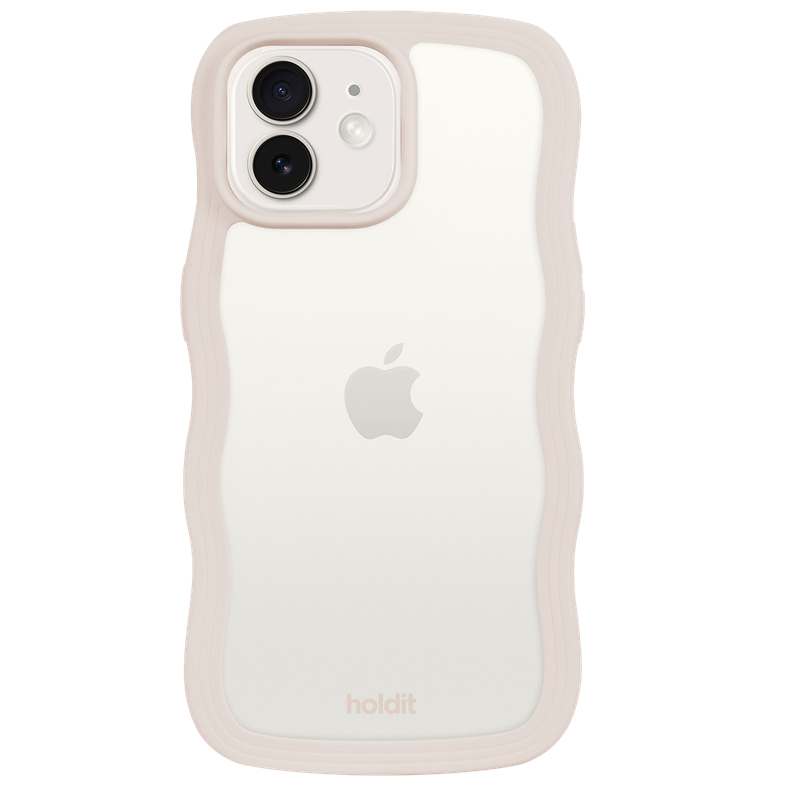 Holdit Mobilcover Wavy Transparent Beige iPhone 12/12 Pro 1