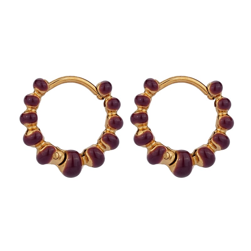 Conmé Øreringe Barcelona small Bordeaux 1