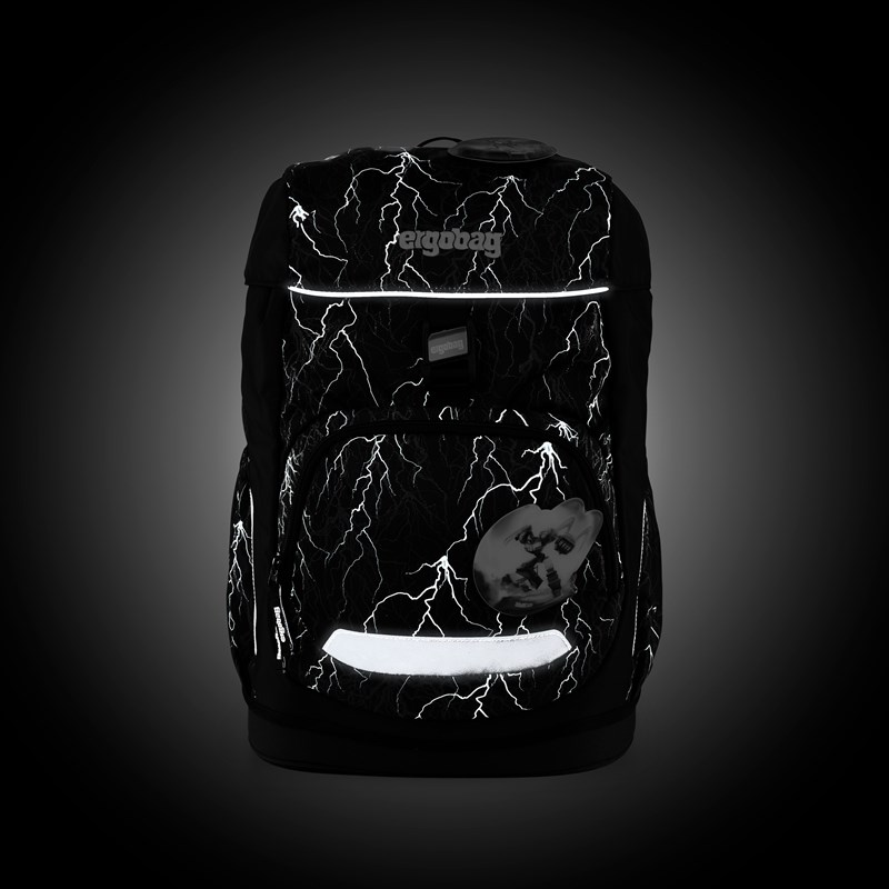 Ergobag Skoletaske Flex Super Reflect Sort m/mønster 2