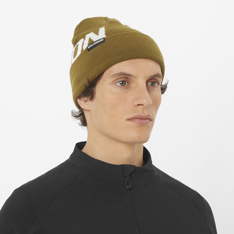 Salomon Hue Hermitage Beanie Oliven 2