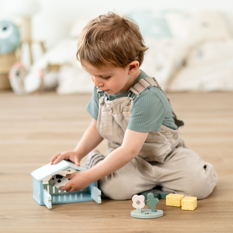 Done By Deer Lekställ Tiny Farm Dotti Blå 6