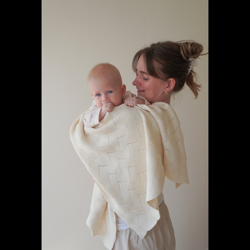 Cam Cam Copenhagen Babytæppe Muslingeskal Creme 2