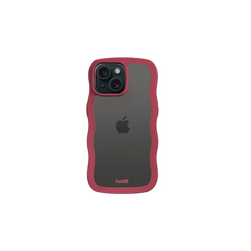 Holdit Mobilfodral Wavy Röd/Vit iPhone 13/14/15 2