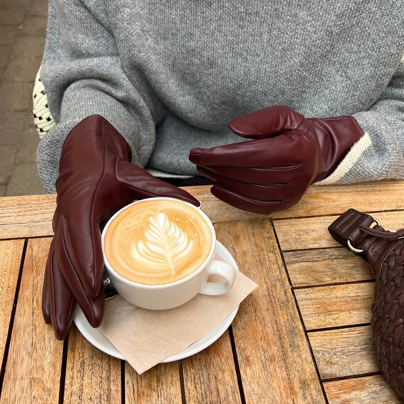 Aura Damehandske Mari Bordeaux Str 7 8