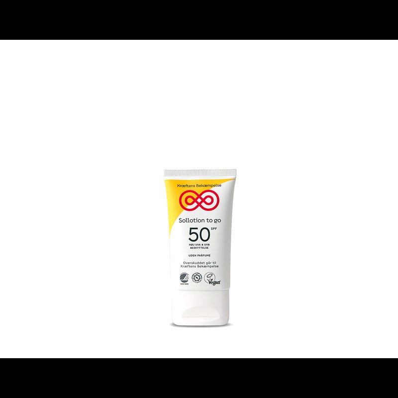 Kræftens Bekæmpelse Sollotion SPF50 TO GO Hvid 1