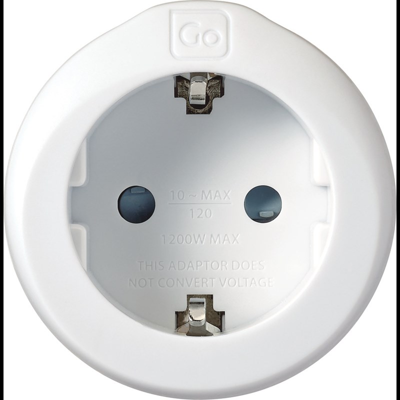 Go Travel Adapter EU-USA Vit 3